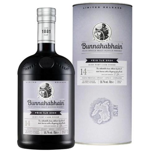 Bunnahabhain 14 Year Old Ruby Port Cask Finish Fèis Ìle 2024