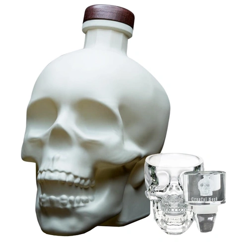 Crystal Head Bone Limited Edition Vodka with Shot Glass and Crystal Stopper