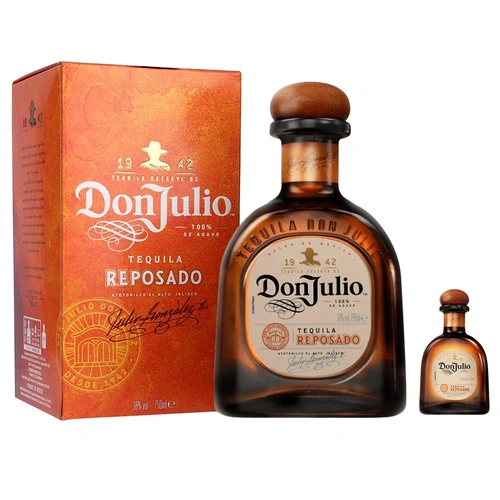 Don Julio Reposado Tequila 750ml with Miniature 50ml Bundle