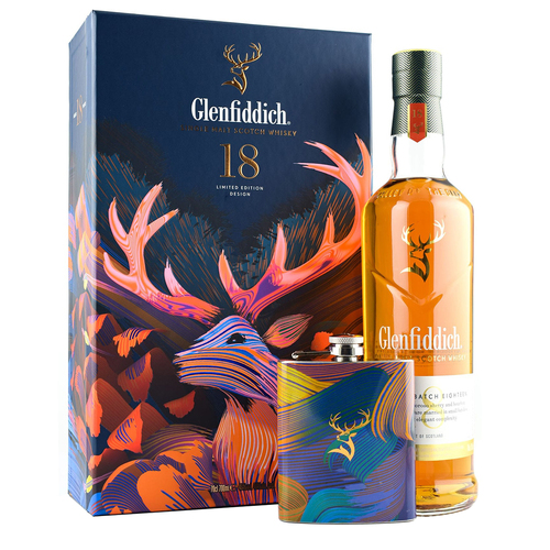 Glenfiddich 18 Year Old x Santtu Mustonen Limited Edition Flask Gift Set