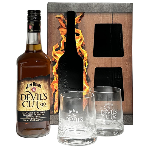 Jim Beam Devil's Cut Gift Pack 2 Glasses