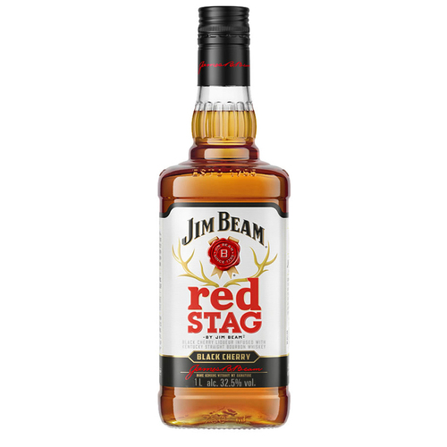 Jim Beam Red Stag Black Cherry Kentucky Straight Bourbon Whiskey 1L