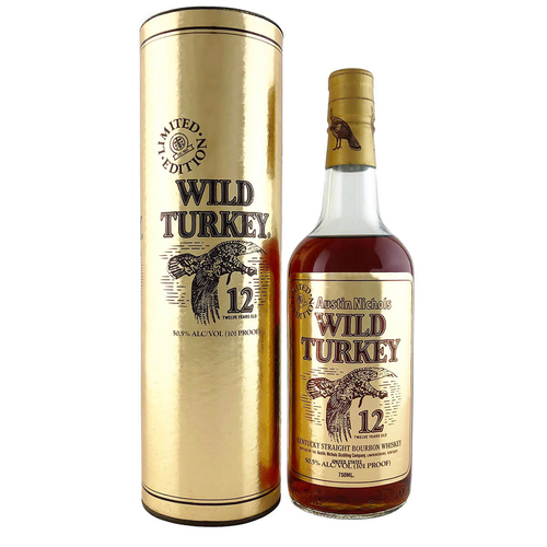 Wild Turkey 12 Year Old Limited Edition Cheesy Gold Foil